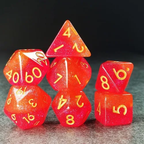Miniatura 10 de Sage's Portal Cantrips - Juego de dados DND de resina de borde redondo, 7 piezas, juego de dados poliédricos DND para Dungeons and Dragons D&D RPG