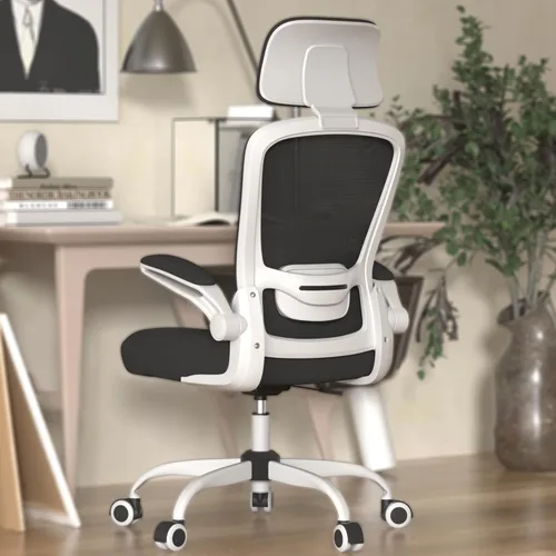 Miniatura 15 de Mimoglad Silla de oficina, silla de escritorio ergonómica de respaldo alto con soporte lumbar ajustable y reposacabezas, silla giratoria con Todo
