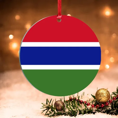 Miniatura 19 de Adorno de Navidad de Guyana, bandera de Guyana, recuerdo navideño, adorno de Navidad de acrílico, bandera nacional, recuerdo de país, decoraciones