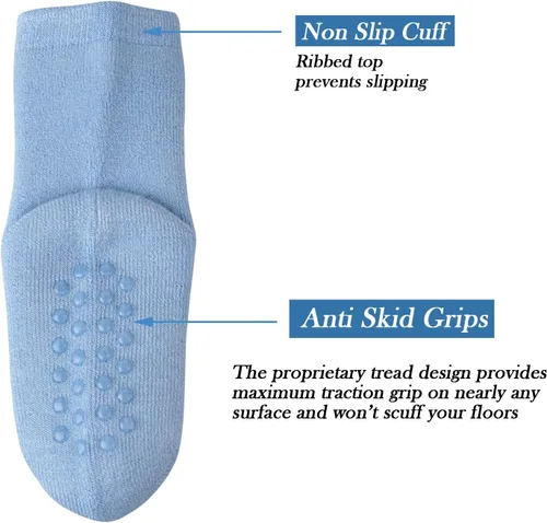 Miniatura 4 de JORMATT 6 pares de calcetines térmicos gruesos para niños y niñas, lindos calcetines cálidos con correas antideslizantes