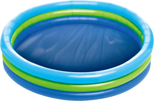 Miniatura 8 de Piscina inflable de 3 anillos – Flotadores de piscina para niños de 51 pulgadas con diseño de acuario – Piscina redonda para niños de 3 anillos