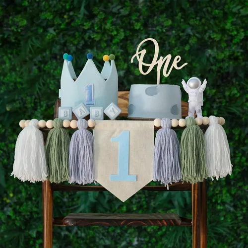 Miniatura 20 de Banner de Silla Alta con Margaritas Bohemias Primer Cumpleaños Niña Para Decoraciones de Primera Fiesta Conjunto Con Adorno de Pastel Hecho a Mano