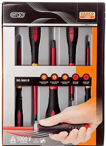 Miniatura 3 de BAHCO BE-9881S Juego de destornilladores Ergo de 5 piezas de 1000 voltios