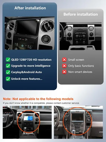 Miniatura 3 de Estéreo de coche 5G (WiFi6) para Ford F150 F-150 2009-2012 Android 13 con CarPlay Android Auto, 9 pulgadas IPS pantalla táctil reproductor de radio