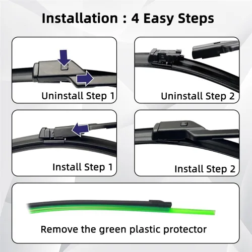 Miniatura 6 de Car Wiper Compatible with XPeng G3 2019-2022 Front Wiper Blades Soft Rubber Windscreen Wipers Auto Windshield 22" 18" 550mm 450mm (Color : 2 PCS)