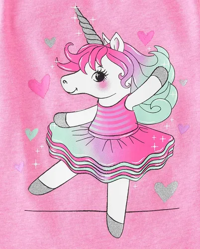 Miniatura 58 de The Children's Place Baby-Girls and Toddler Unicorns,Butterflies,Trends Short Sleeve Graphic T-Shirts,3 Pack