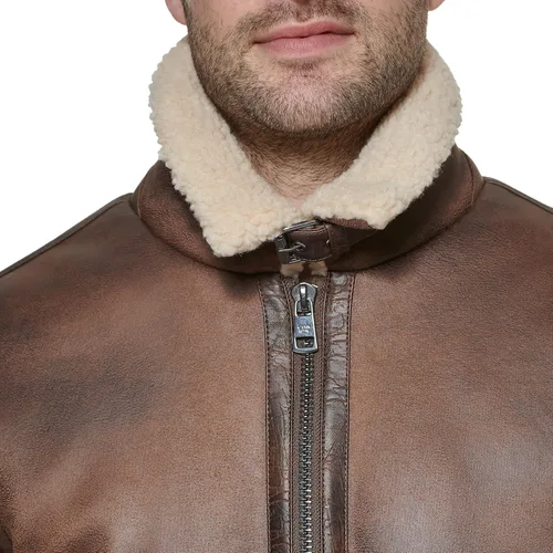 Miniatura 5 de Calvin Klein Chaqueta de piel sintética para hombre - Chaqueta bomber con forro de oveja