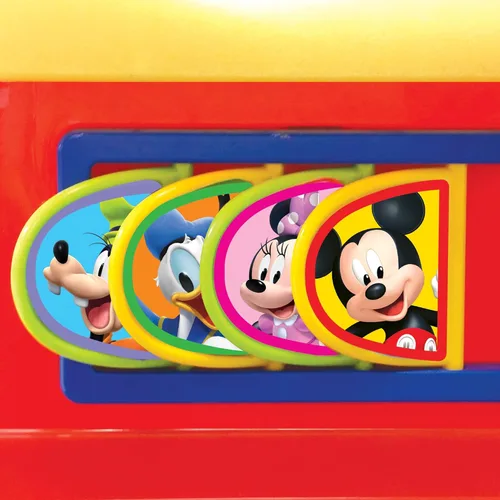 Miniatura 7 de Kiddieland Toys Limited - Mickey Choo, alimentado por batería, de 12 meses a 36 meses con Caboose & Tracks Ride On, los colores reflejantes pueden