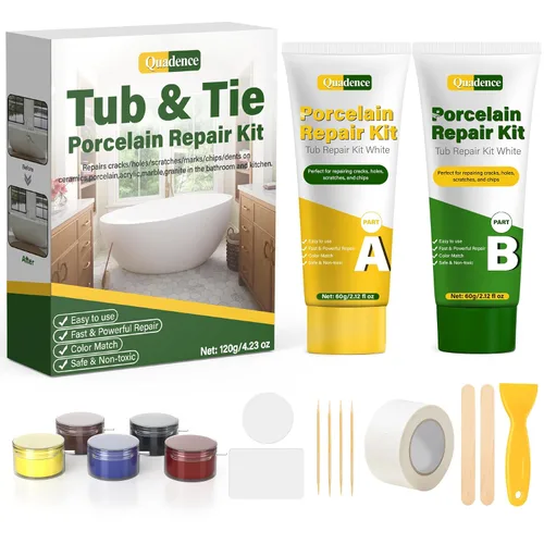 Kit de reparación de porcelana para fregadero, kit de reparación de fregadero de porcelana, impermeable, para fibra de vidrio, porcelana, chip de