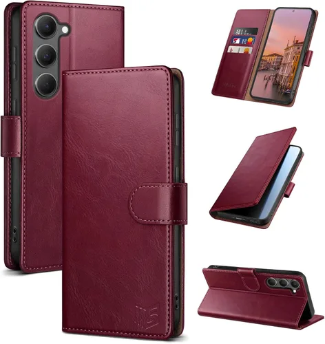 Miniatura 17 de SUANPOT para Samsung Galaxy S23 +/ Plus Funda tipo cartera con bloqueo RFID, soporte para tarjetas de crédito, funda protectora de libro tipo Flip