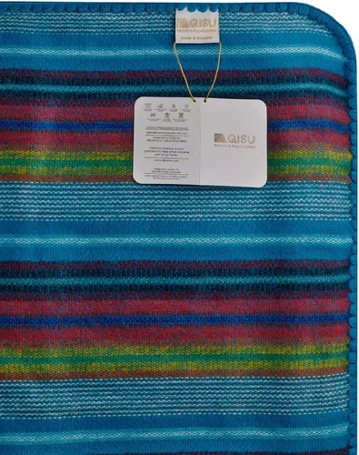 Miniatura 5 de QISU Manta de lana de alpaca, grande, hermosa, cálida, variada, 85 x 65 pulgadas, ultrasuave, hipoalergénica y transpirable, tela que no pica ni
