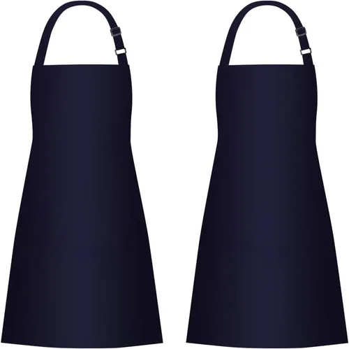 Miniatura 22 de Jubatus Paquete de 1 delantal con peto con 2 bolsillos, delantal de cocina de chef para mujeres y hombres, color negro