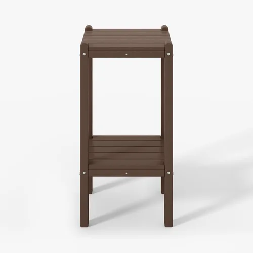 Miniatura 13 de WestinTrends Ashore - Mesa auxiliar Adirondack moderna para patio al aire libre, madera envejecida Roble (Weathered Wood)