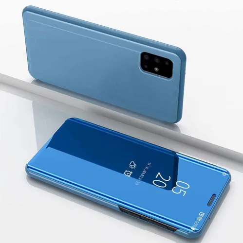 Miniatura 6 de Funda para Huawei P40, funda de espejo abatible con función de soporte, PC/PU translúcida transparente a prueba de golpes, funda protectora