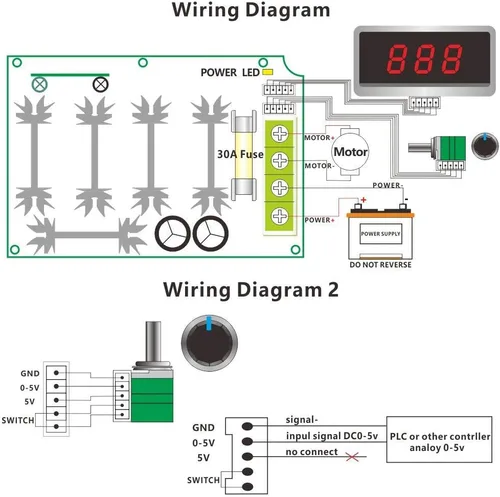 Miniatura 2 de Regulador de velocidad del motor de 12V-80V 30A DC PWM Regulador de velocidad variable Interruptor de gobernador CCM6DS-D con perilla de control
