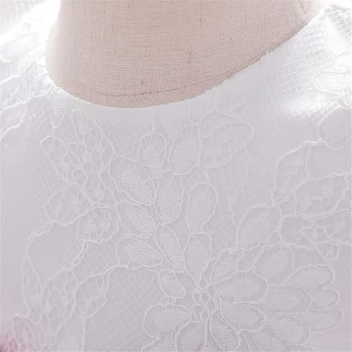 Miniatura 7 de Vestido de otoño de lino de algodón de manga larga con tutú de flores, vestido de princesa, vestido de tul para Navidad