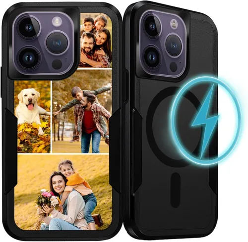 Miniatura 15 de Funda personalizada para teléfono con fotos para iPhone 17 Pro Max Air 16 11 15 14 13 Plus 12 con protección MagSafe personalizada resistente, a