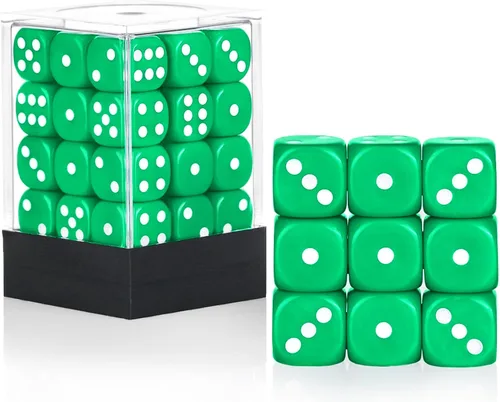 Miniatura 10 de 36 de paquete de dados de 12 mm de 6 caras MINI, juego de dados de patrón de perla, dados estándar de 6 caras para Yahtzee, Bunco o enseñanza