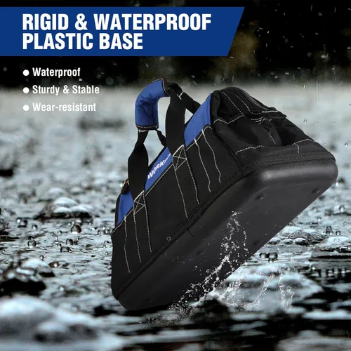 Miniatura 5 de WORKPRO - Bolso de herramientas de 16 pulgadas, con abertura ancha y base moldeada impermeable