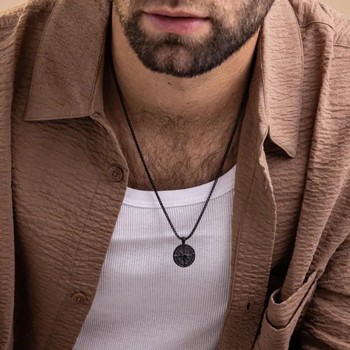 Miniatura 7 de Galis Collar para hombre, collar de cadena de plata de acero inoxidable de alta calidad para hombres, no se deslustra, cadenas para hombres