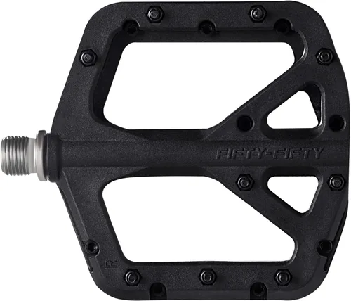 FIFTY-FIFTY Pedales de bicicleta de montaña, compuesto de nailon MTB antideslizante, pedales de bicicleta de 9/16 pulgadas, plataforma plana ligera
