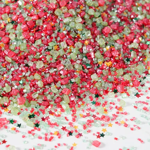 Miniatura 5 de Mezcla de estrellas con purpurina plateada comestible de lijado, chispas de azúcar comestible azul y morado para decoración de pasteles, azúcar