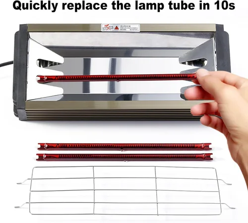 Miniatura 7 de Lámpara de curado de pintura infrarroja 2000 W 110 V de onda corta lámpara de calor infrarrojo de mano para reparación de carrocería de automóvil