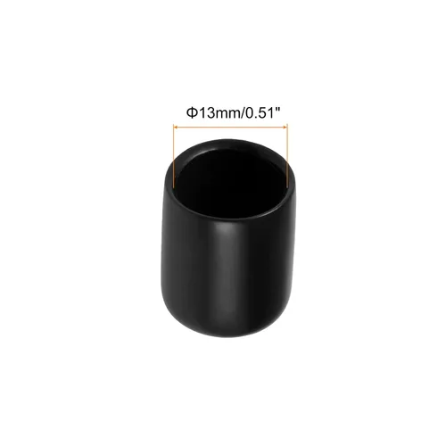 Miniatura 2 de Tapa protectora de rosca de tornillo, tapas de goma [para tornillo, perno] - 1/2" ID/negro/50pcs