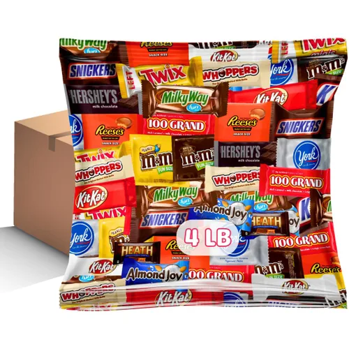 Paquete surtido de chocolates surtidos – Surtido de chocolate para fiestas envueltos individualmente (4 libras)