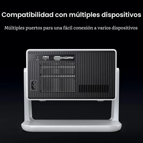 Miniatura 7 de Proyector inteligente ANSI 1500, proyector portátil con WiFi y Bluetooth, HAPPRUN 4K Full HD Home Theater con soporte de 270°, sonido Dolby