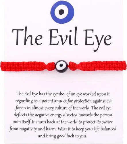 Miniatura 11 de SUMMER LOVE Handmade Jewelry Evil Eye Bracelets with Card,Black Red String Bracelets Kabbalah Protection Luck Amulet for Women Men Friends Pulseras