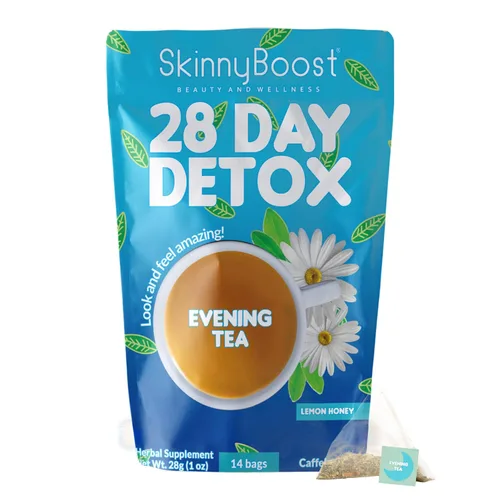 Skinny Boost Té de Desintoxicación Nocturna - 14 Bolsitas de Té en Total, Apoya la Desintoxicación y Limpieza, Reduce la Hinchazón, 100% Totalmente