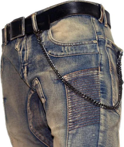 Miniatura 12 de Double K Basic Strong Strap Biker Trucker Key Jean Wallet Chain (17"/21") SLV/BLK CS146MLT
