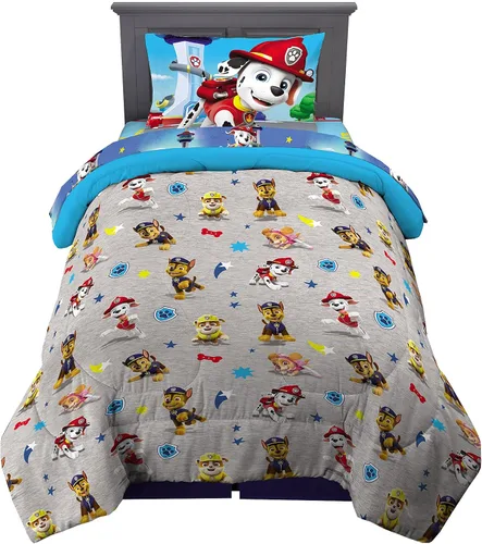 Miniatura 2 de Franco Ropa de Cama para Niños Juego de Edredón y Sábanas Súper Suaves, 4 Piezas Tamaño Individual, Paw Patrol (Los Estampados Pueden Variar)