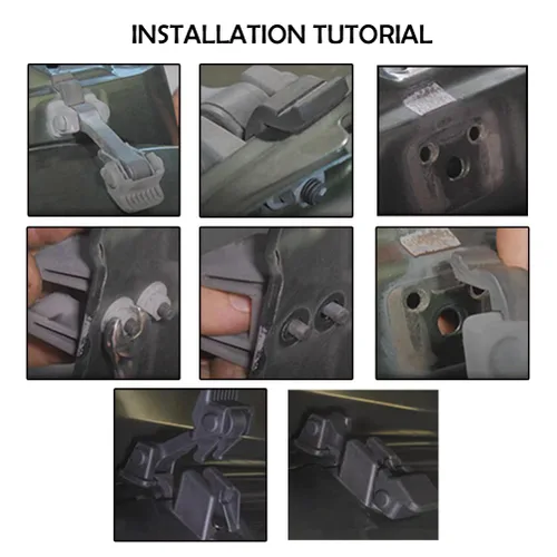 Miniatura 5 de Juego de 2 pestillos de capó para Jeep TJ (2) pestillos de bloqueo del capó del lado izquierdo y derecho para Jeep Wrangler TJ 1997-2006 Kit