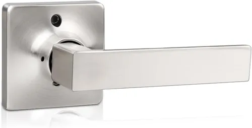 Miniatura 15 de Mengico Paquete de 1 manija de puerta de paso interior negro mate, mango resistente sin bloqueo para puertas de armario y pasillo, reversible