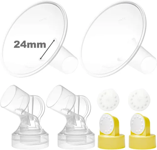 Miniatura 10 de Nenesupply Piezas de bomba Bridas de 0.748 in compatibles con Medela Brida Brida Válvula Conector de membrana Compatible con Conector Personalfit No