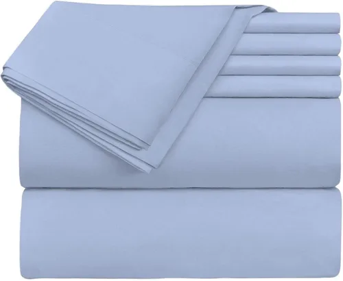 Miniatura 5 de Juego de sábanas de 5 piezas para camas ajustables, 800 TC-100% algodón, color negro, dividido, para cama ajustable, hilo de fibra larga de una sola