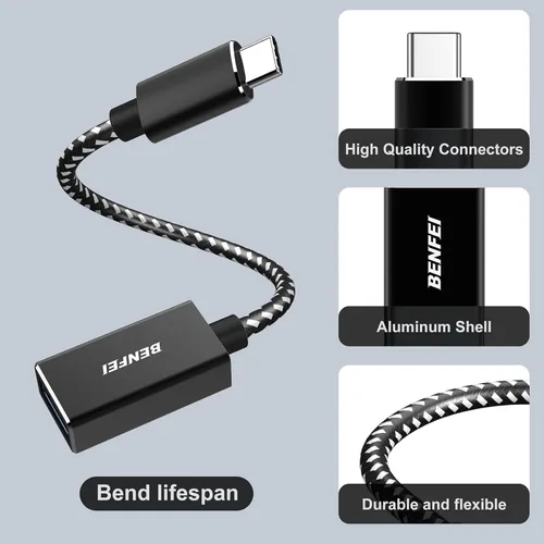 Miniatura 4 de BENFEI Adaptador USB C a USB 3.0, paquete de 2 adaptadores USB C a A macho a hembra compatibles con MacBook 2022 2021 2020, Samsung Galaxy Note 20
