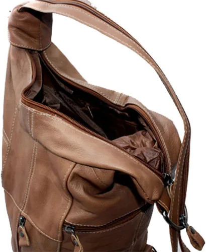Miniatura 6 de Silver Fever - Mochila organizadora de cuero genuino, Marrón, Classic