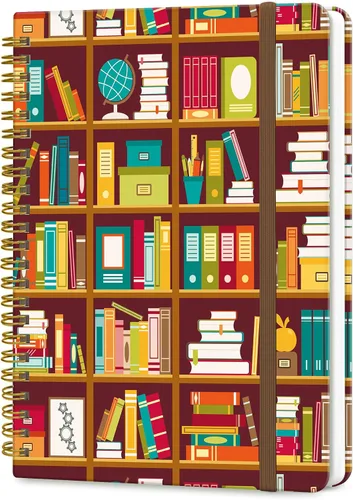 Miniatura 10 de Cuaderno de Diario en Espiral, Cuadernos Lindos A5 para Mujeres y Hombres, Cuaderno de Tapa Dura con Rayas Universitarias para Trabajo y Toma