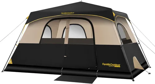 FanttikOutdoor Tienda de campaña para 4/6/8/10 personas, instalación instantánea en 60 segundos con lluvia y resistente al viento, portátil, con