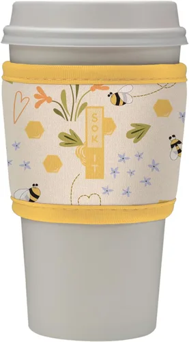 Miniatura 37 de Sok It HotSok Coffee & Tea - Funda de neopreno con aislamiento reutilizable (floral abstracto)