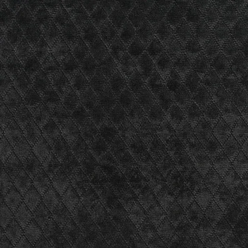 Tela de tapicería de terciopelo cosido con diamante negro por The Yard - SKU: Ethan Black