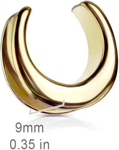 Miniatura 3 de Pierced Owl - Rose Gold Tone Plain Saddle Spreader Ear Gauges in 316L Stainless Steel, Sold as A Pair