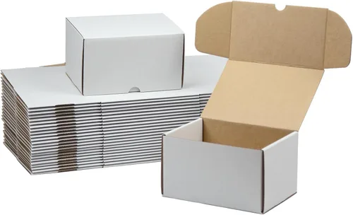Miniatura 9 de Juego de 25 cajas de envío de 6 x 4 x 4 pulgadas, cajas de cartón corrugado marrón para embalaje de pequeñas empresas