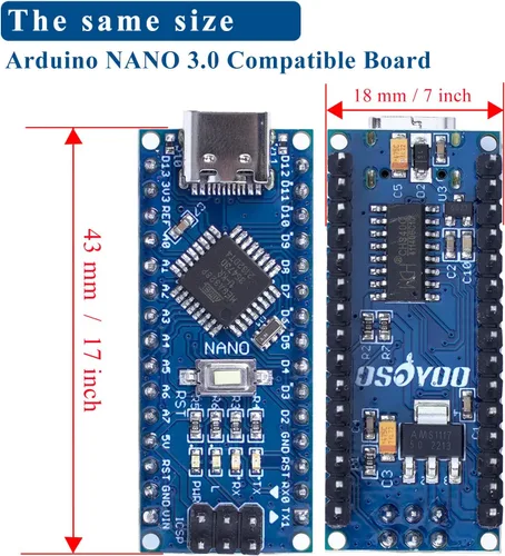 Miniatura 4 de 1x Nano Módulo CH340 5V/16M USB-C Micro-controlador Junta para Arduino Nano V3.0