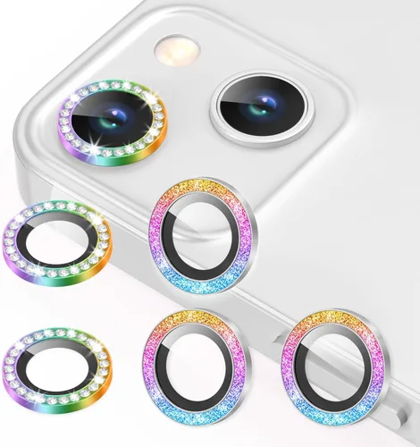 Miniatura 52 de AGVEE Paquete de 6 protectores de lente de cámara para iPhone 14 Pro de 6.1 pulgadas/14 Pro Max de 6.7 pulgadas, con diamantes brillantes y anillo