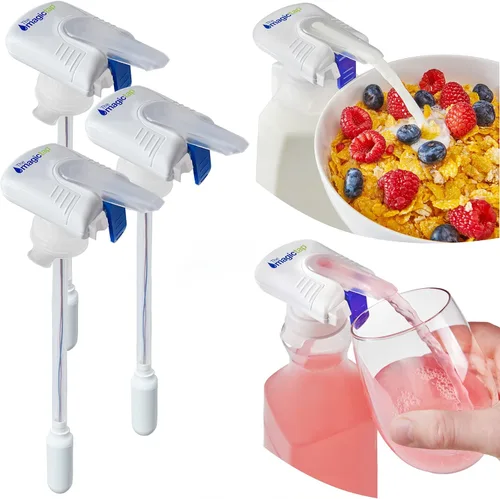 Miniatura 12 de The Magic Tap Dispensador automático de bebidas, dispensador de bebidas manos libres para refrigerador, perfecto para leche, jugo, regalos para Negro