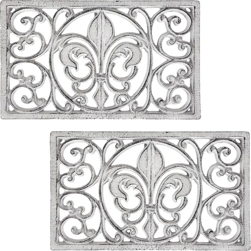 Miniatura 11 de Lulu Decor, Juego de 2 salvamanteles rectangulares de hierro fundido de 10 x 6 pulgadas, para platos calientes u ollas, salvamanteles duraderos